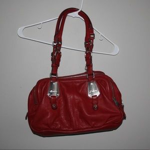 B Makowsky Red Leather Bag